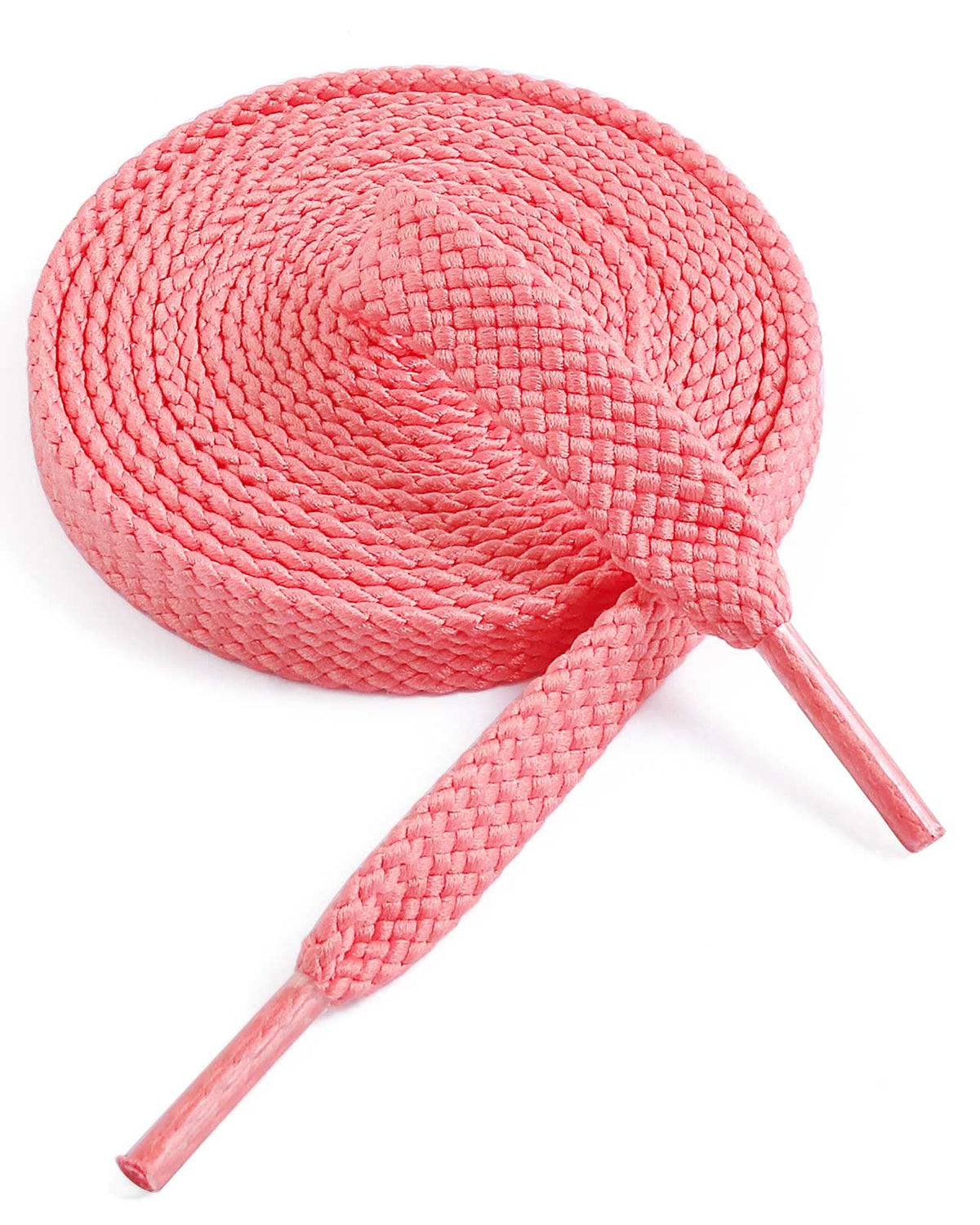 Vsudo 54&quot; Double Layer Weave Flat Shoelaces, Watermelon Red, 137Cm For Sneakers & Athletic Shoes