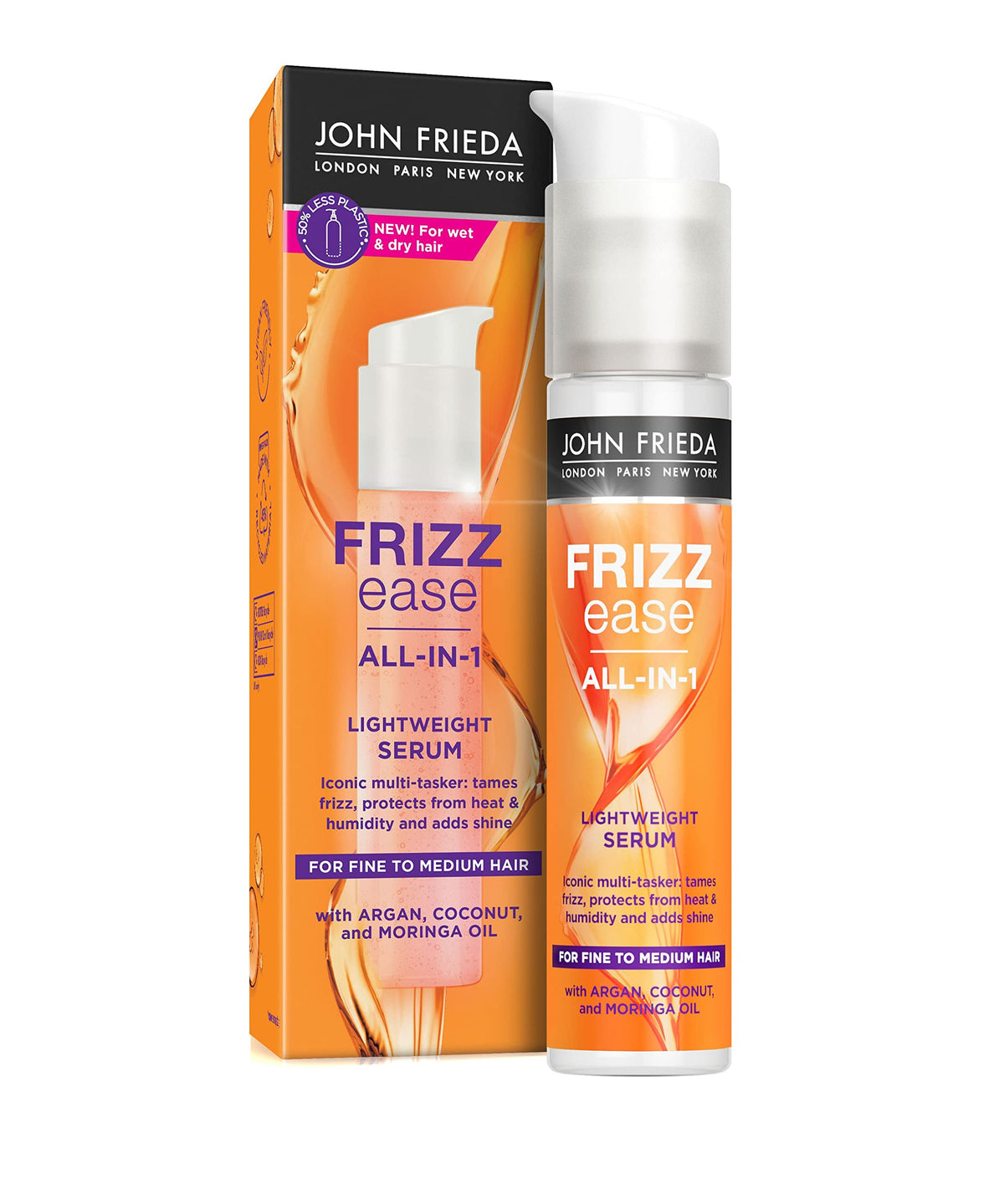 John Frieda Frizz Ease Original 6 Effects Serum for Medium to Thick Frizzy Hair, 50 ml