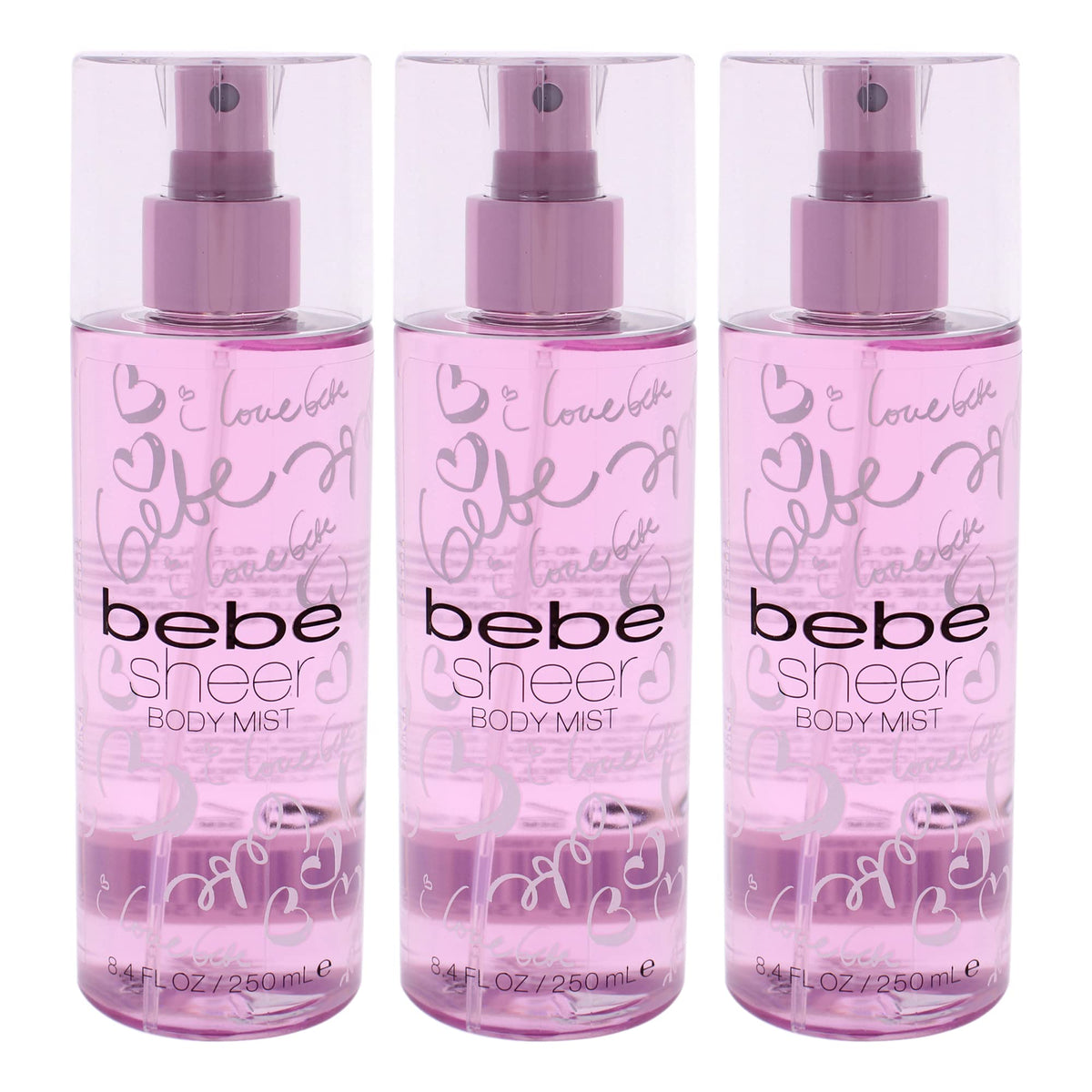 Bebe Sheer Body Mist For Women, 8.4 Oz - Pack Of 3, Refreshing Fragrance