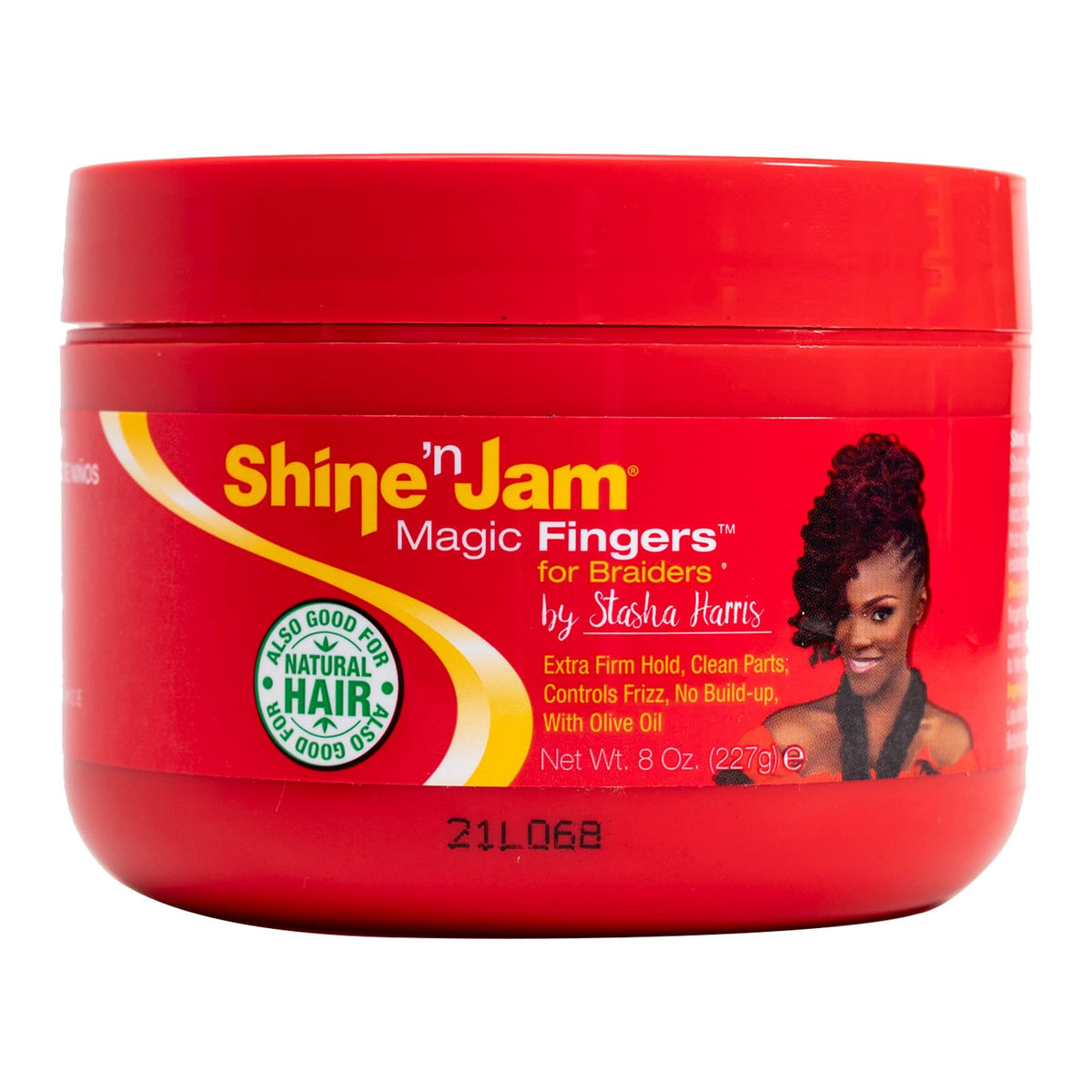 AmPro Shine-n-Jam Magic Fingers Gel - Firm Hold, Non-Greasy Shine, 8 oz for All Hair Textures