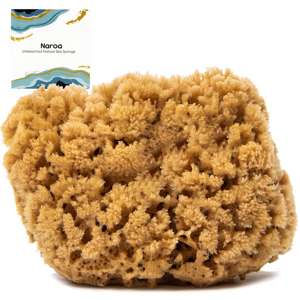 Naroa Natural Shower Sponge | Eco-Friendly Unbleached Body Scrubber For Healthy Skin