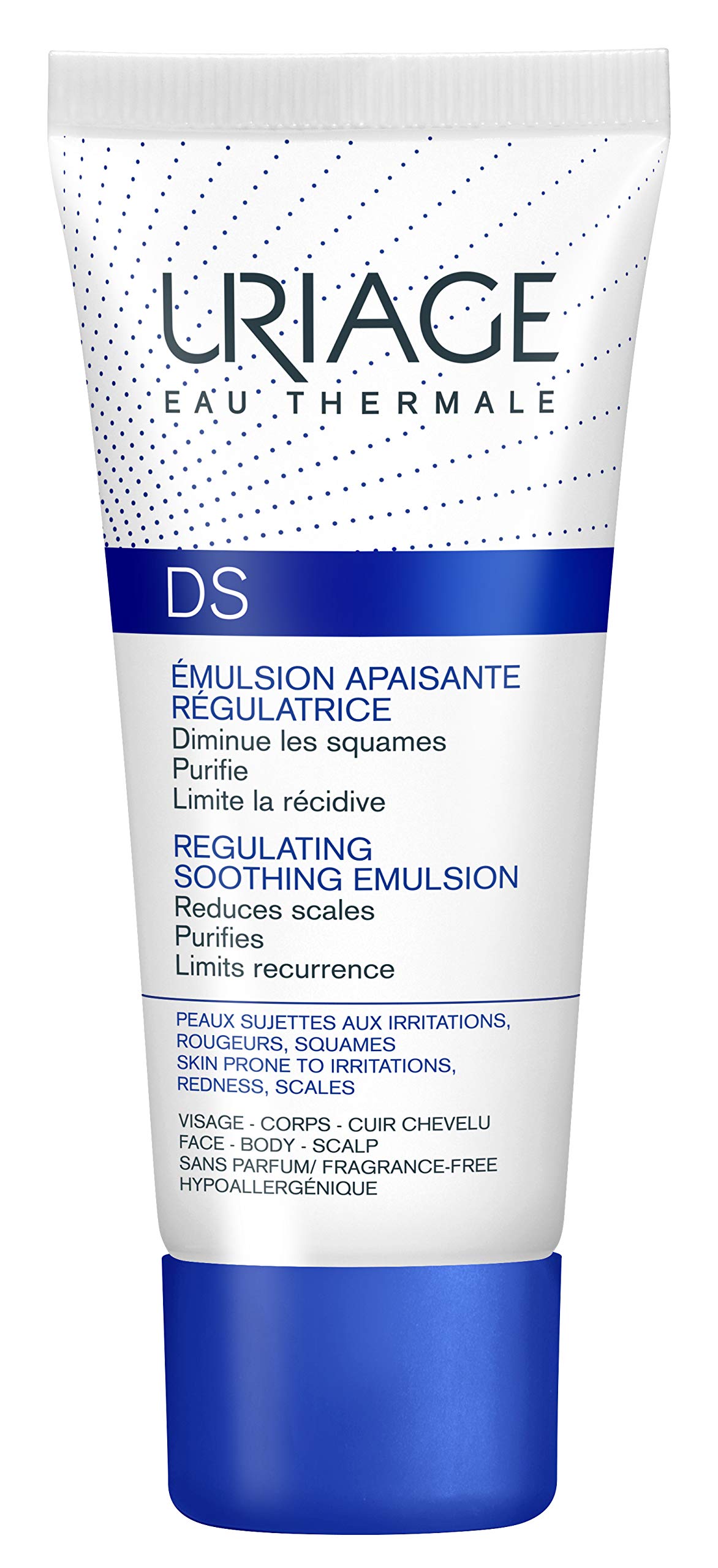 URIAGE D.S. Regulating Soothing Emulsion 1.35 fl.oz - Hydrating Treatment for Irritated Skin