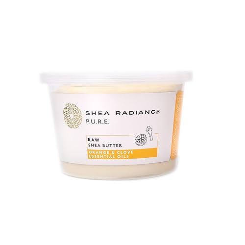 Shea Radiance Raw Shea Butter - 100% Natural Moisturizer For Sensitive Skin, 14 Oz, Orange & Clove