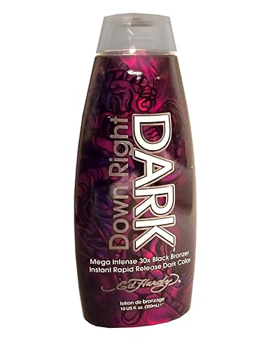 Ed Hardy Down Right Dark Black Bronzer - 10 Oz. Intense Tanning Lotion For Flawless Skin