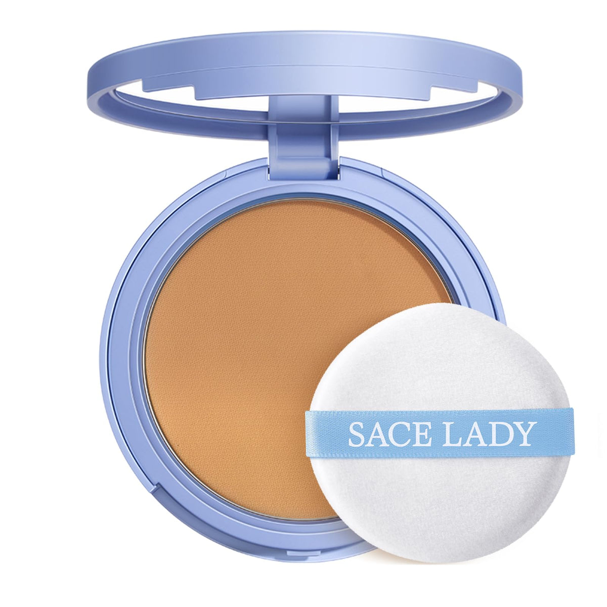 Sace Lady Waterproof Face Powder, Medium-Tan, Matte Finish, 0.35Oz, Long Lasting, Cruelty