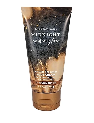 Bath & Body Works Travel Size Body Cream 2.5 Oz - 24 Hour Moisture, Midnight Amber Glow