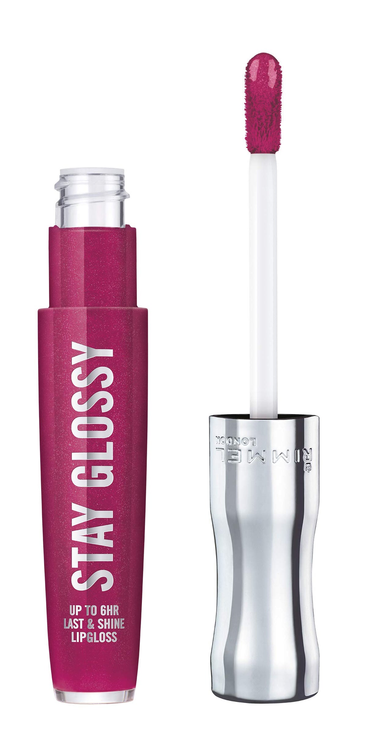 Rimmel Stay Glossy Lip Gloss - Non-Sticky, Lightweight, 400 Berry Bad, 0.18Oz