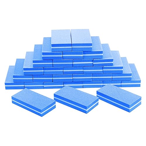 Diesisa 100/180 Grit Nail Buffers - Blue Sponge Buffer Block For Acrylic Nails, 30 Count