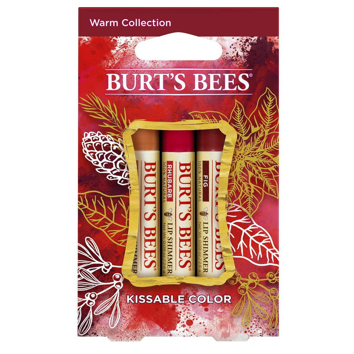 Burt'S Bees Kissable Color Warm Holiday Gift Set - 0.27 Oz Beige Lip Color