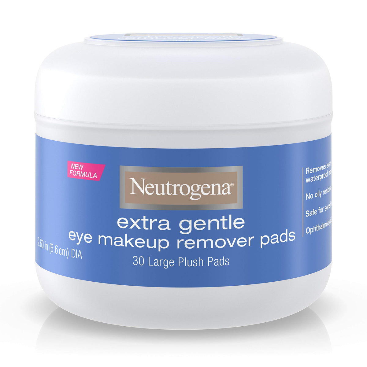 Neutrogena Extra Gentle Eye Makeup Remover Pads, 30 Count - Soft & Effective Cleansing