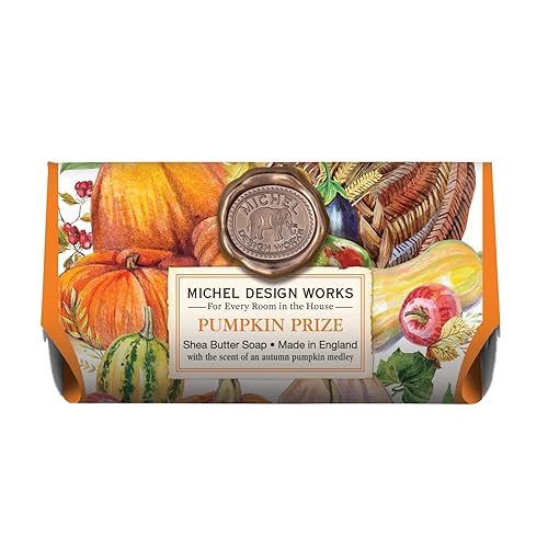 Michel Design Works Pumpkin Prize Large Bath Soap Bar, 8.7 Ounce