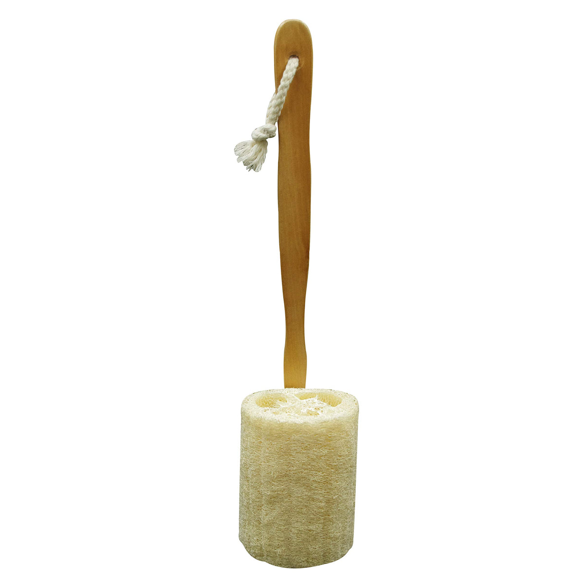 Ttybg Natural Exfoliating Loofah Back Sponge With Long Handle - Yellowish White, 2 Count