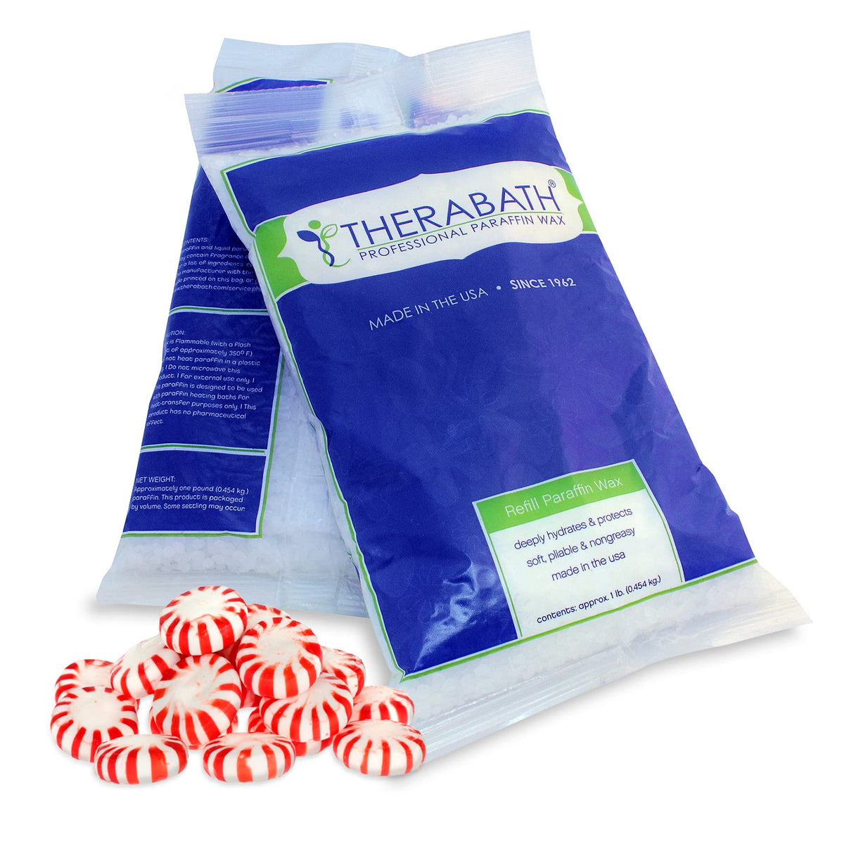 Therabath Paraffin Wax Refill - 6Lbs Peppermint Cheer For Arthritis Pain Relief - Made In Usa