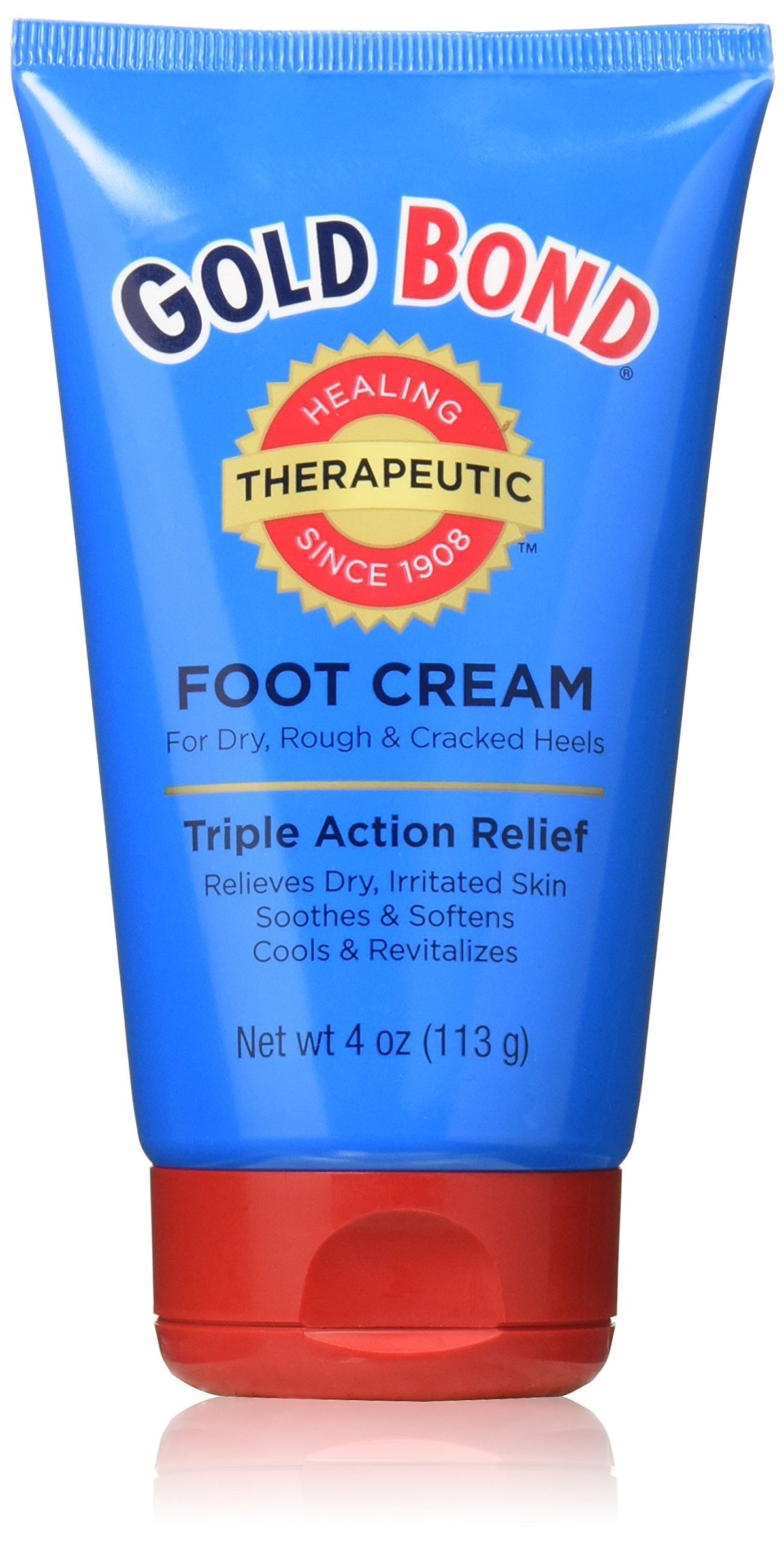 Gold Bond Foot Cream Triple Action - 4 Ounce (2 Pack) - Intensive Moisturizing Relief