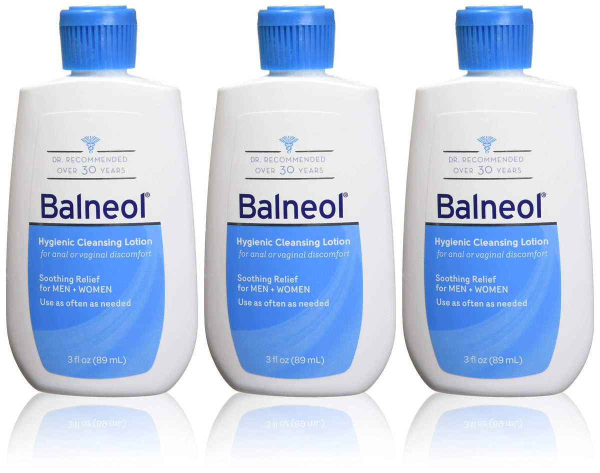 Balneol Hygienic Cleansing Lotion, 3 Oz - Pack Of 3, Gentle & Effective Skin Cleanser