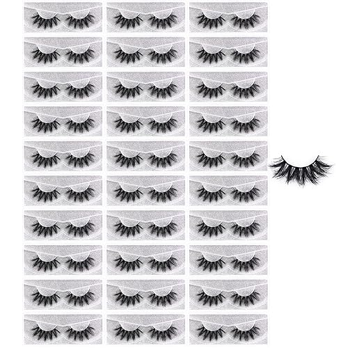 FARRED 30 Pairs Fluffy 8D Faux Mink Lashes - Thick, Natural Look Eyelashes in Individual Box