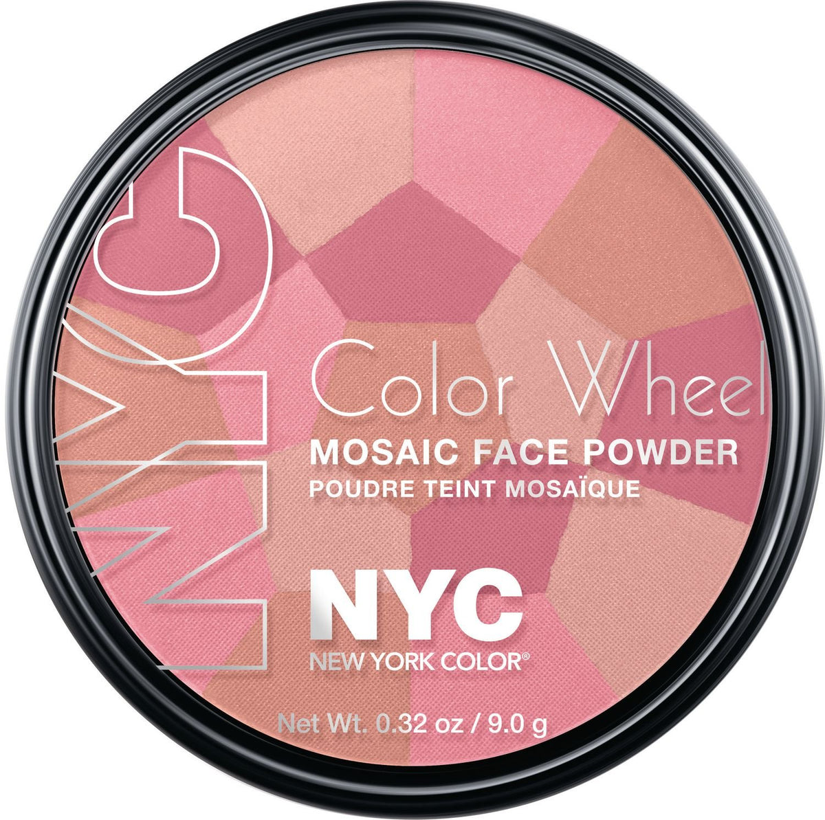 Nyc New York Color Wheel Mosaic Face Powder - Pink Cheek Glow, 0.32 Ounce