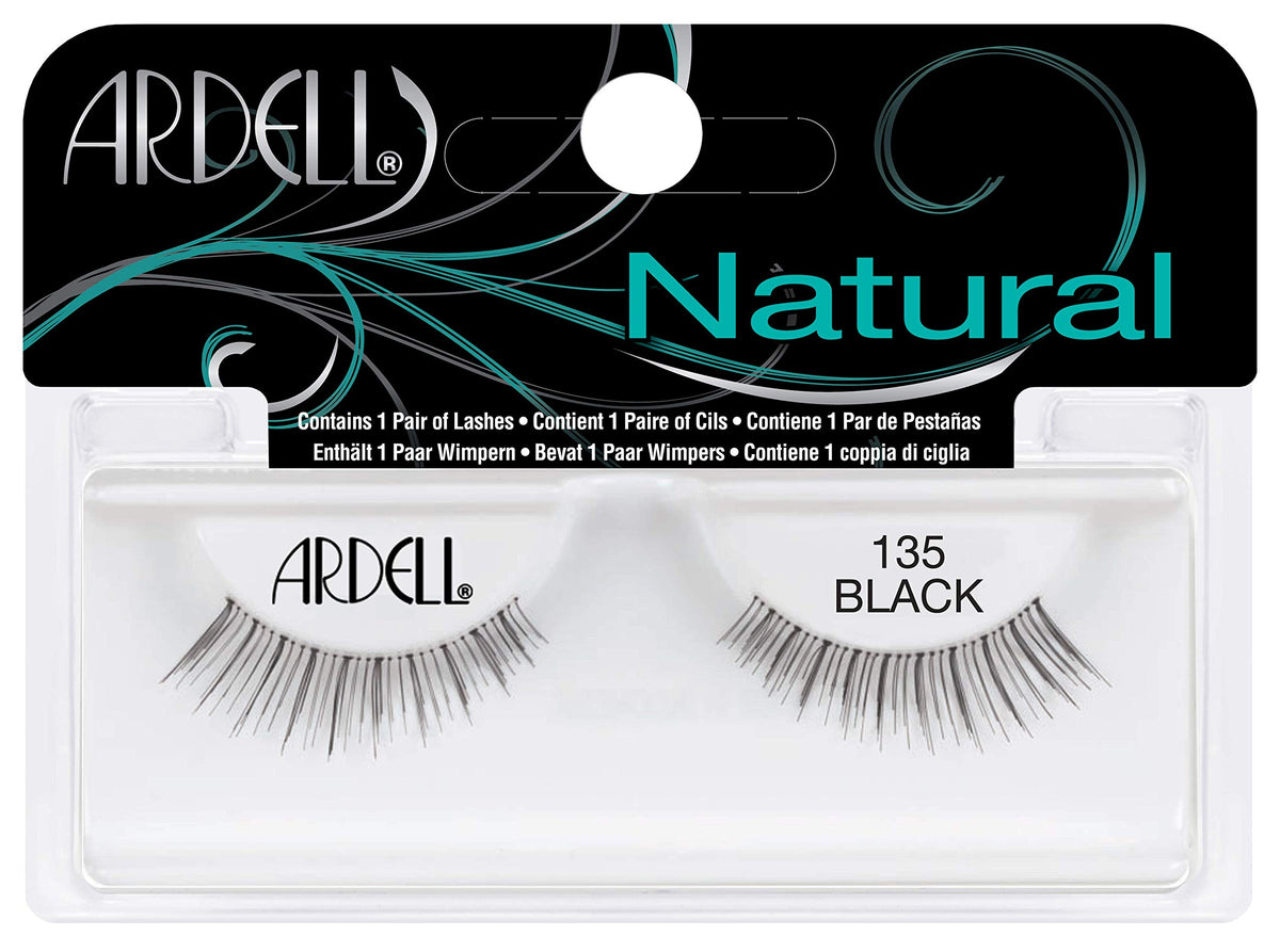 Ardell Glamour Lashes 135 - Black, 1 Pair - Flawless Faux Mink Eye Enhancer