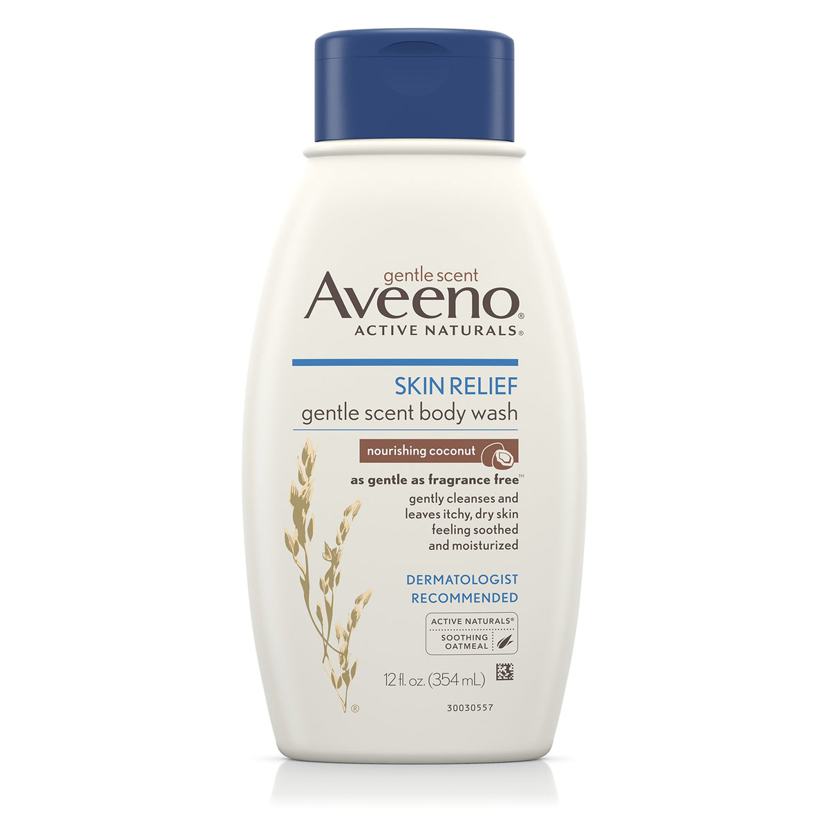 Aveeno Skin Relief Body Wash, Nourishing Coconut, 12 Oz (2 Pack) - Hydrating And Soothing Formula