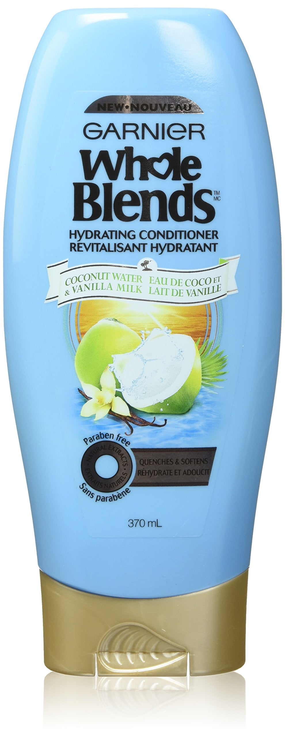 Garnier Whole Blends Coconut Water & Vanilla Milk Conditioner, 12.5 Fl. Oz.