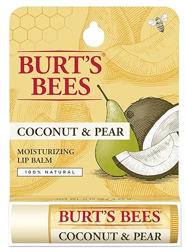 Burt'S Bees Natural Moisturizing Lip Balm, Coconut & Pear, Beeswax - 1 Tube