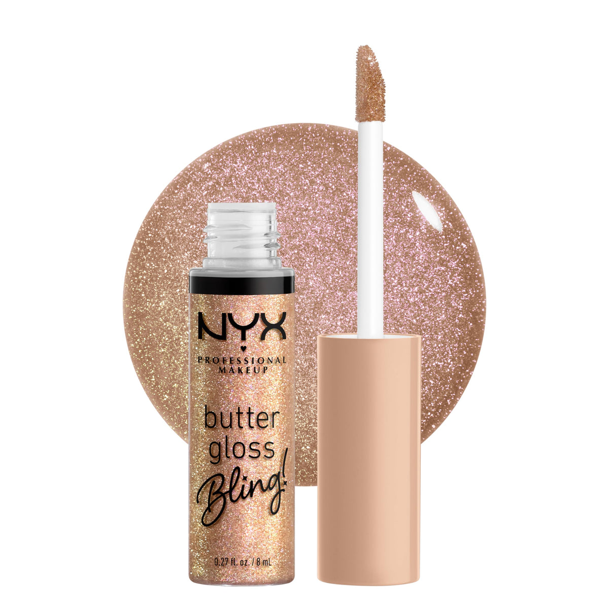 Nyx Professional Makeup Butter Gloss Bling - Non-Sticky Shimmer Lip Gloss, 0.27 Fl Oz