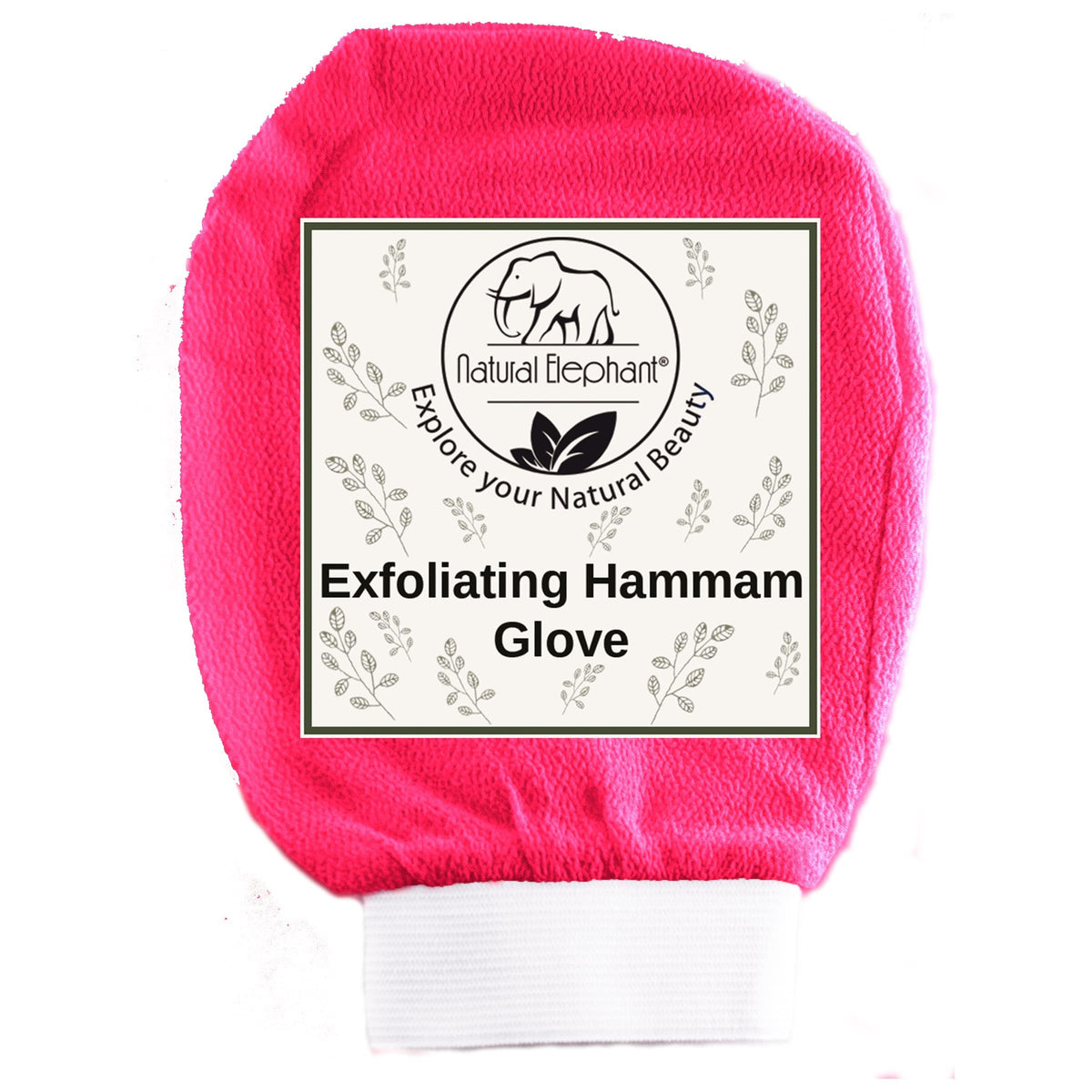 Natural Elephant Pink Tulip Hammam Exfoliating Glove - Gentle Skin Care Essential