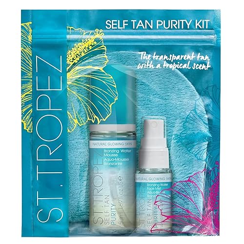 St.Tropez Self Tan Purity Mini Kit - Bronzing Water Mousse & Face Mist, Vegan, Travel Size