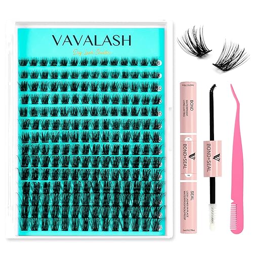 VAVALASH 168 PCS DIY Lash Extension Kit - D Curl Individual Cluster Lashes & Tools