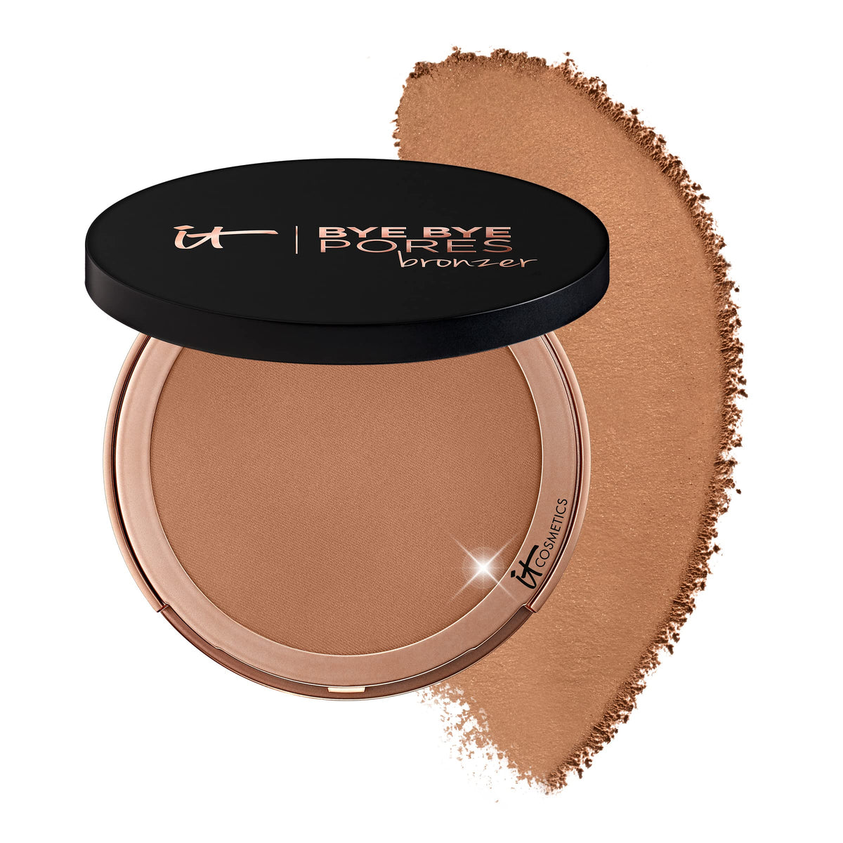 It Cosmetics Bye Bye Pores Bronzer - Anti-Aging Face Makeup Powder, Oil-Free, 0.3 Oz