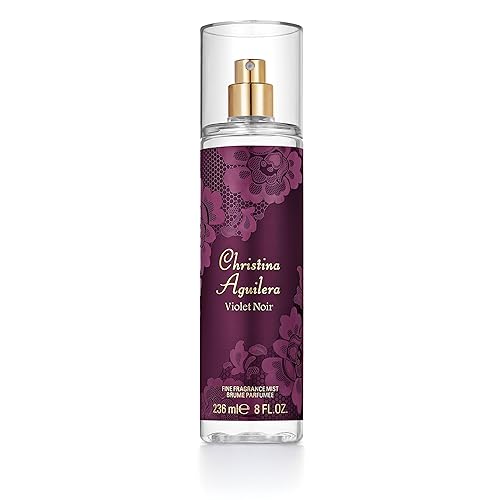 Christina Aguilera Violet Noir Body Mist, 8 Oz - Long-Lasting Fragrance, Perfect for Daily Use, Floral Scent, Women’s Body Spray