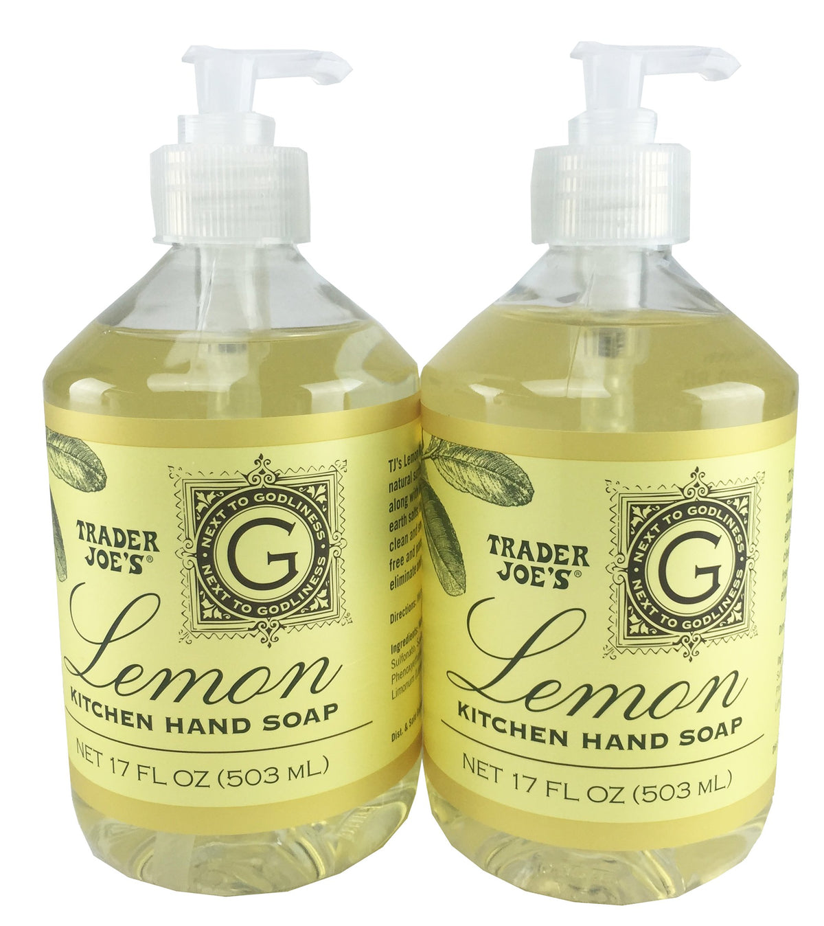 Tj'S Lemon Hand Soap - 8.5 Fl Oz, 2 Pack, Gentle Formula For Clean Hands