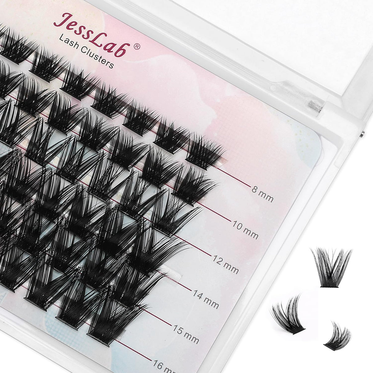 JessLab Curly Wispy Cluster Lashes Multipack - DIY Faux Lash Extensions in Various Lengths