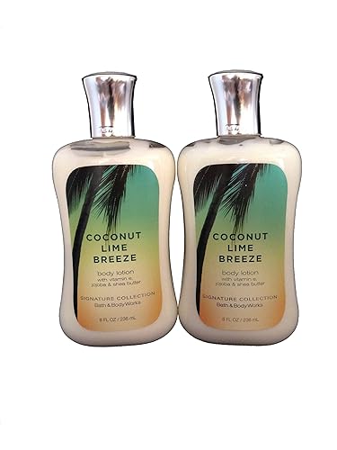 Bath & Body Works Coconut Lime Breeze Body Lotion 8 Oz (Pack Of 2)