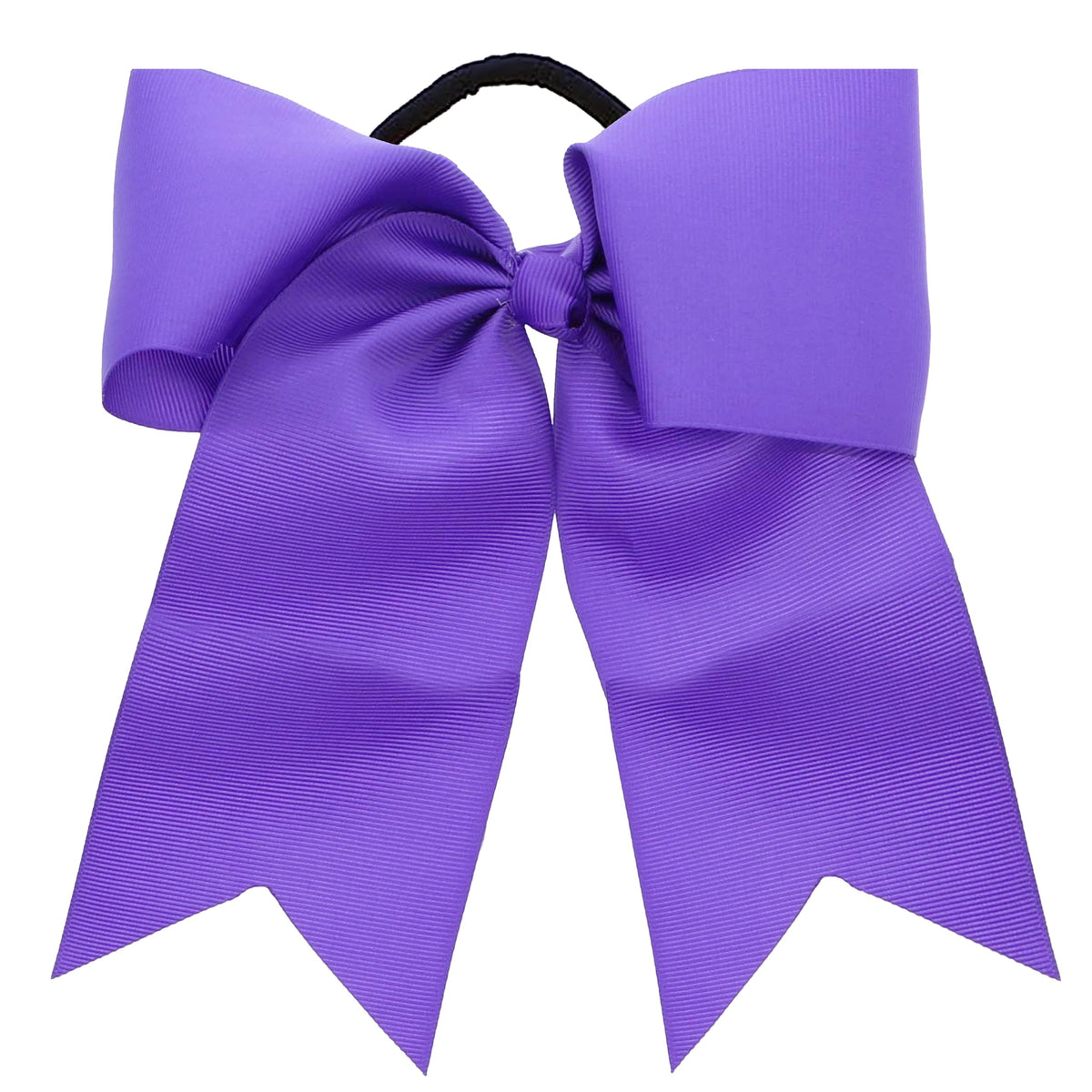 Motique Accessories Jumbo Bow Pony with Tails - Neon Purple Grosgrain Hair Accessory