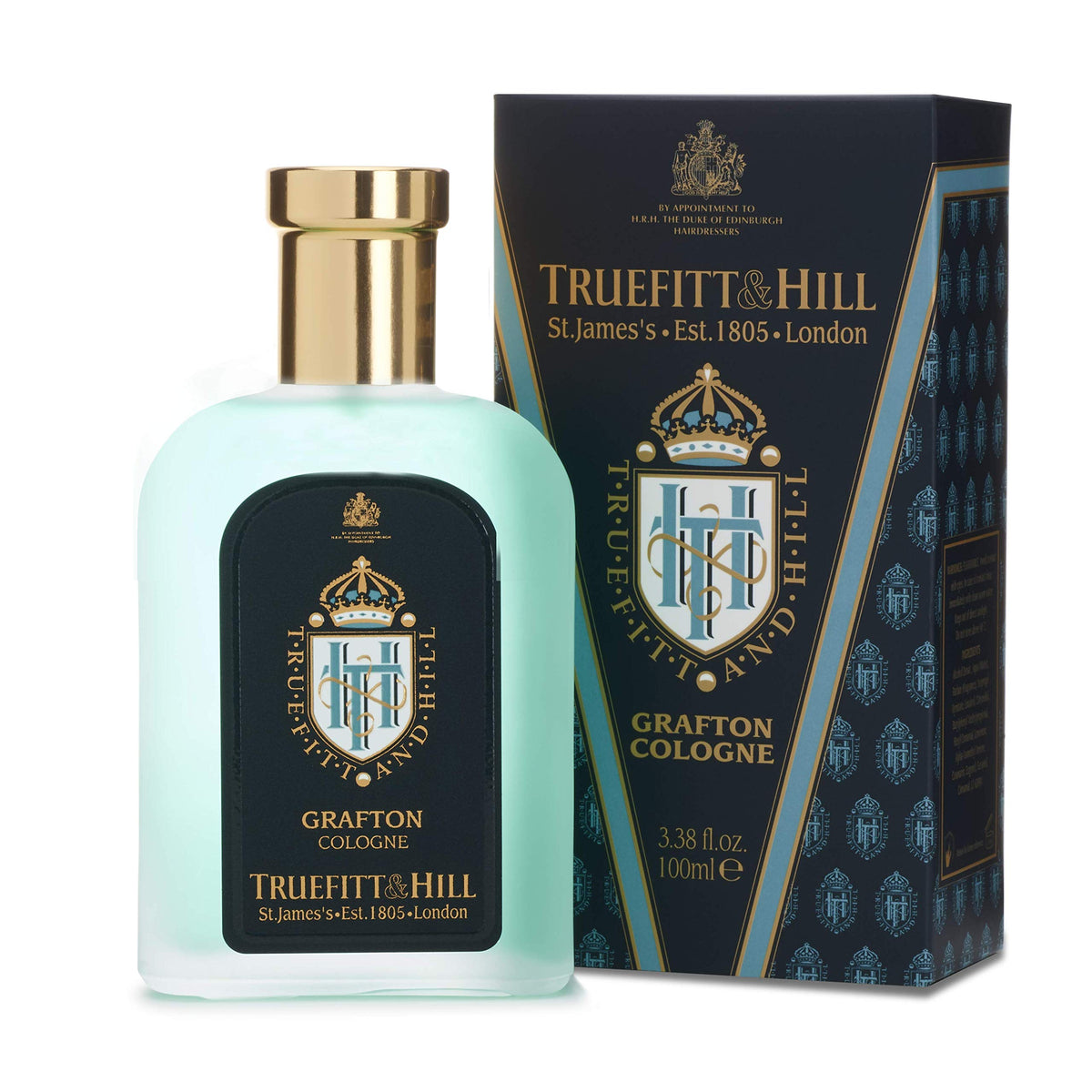 Truefitt & Hill Grafton Cologne - Classic Masculine Fougere, 3.38 Oz, Leather, Orange-4468