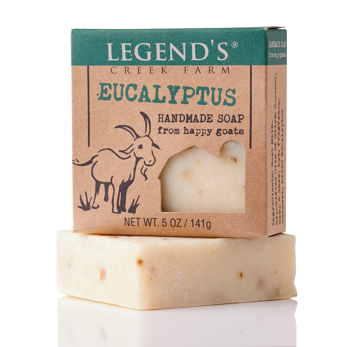 Legend'S Creek Goat Milk Soap, Moisturizing Bar For Sensitive Skin, Eucalyptus, 5 Oz