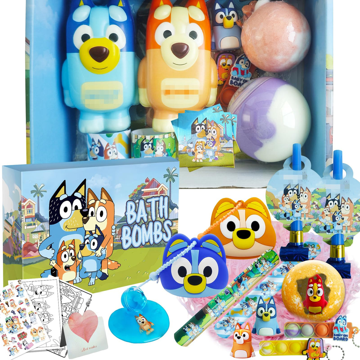 Popbath Birthday Gifts Set For Kids: Bath Bombs, Fidget Toys, Slap Bracelets & More