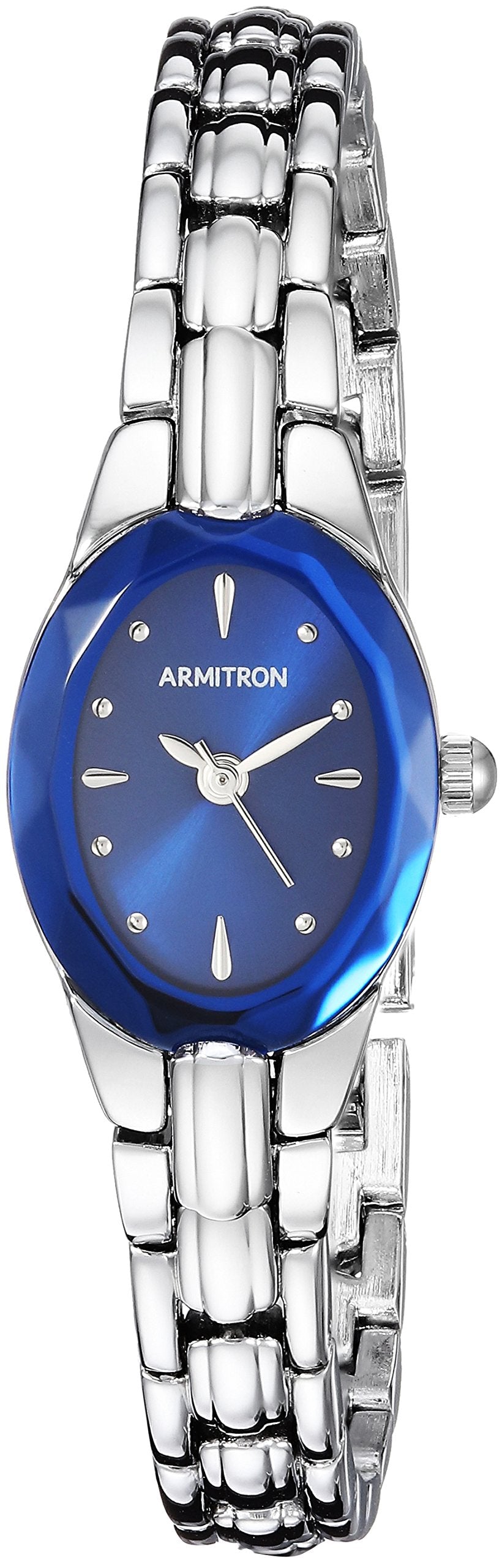 Armitron Women'S Sapphire Blue & Silver-Tone Bracelet Watch, 19Mm Metal Band