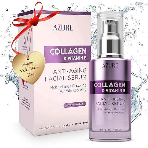 Azure Collagen & Vitamin E Anti Aging Serum - Hydrating, Reduces Fine Lines, 50mL