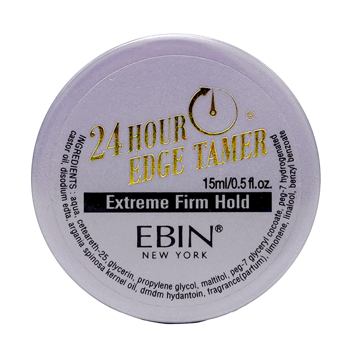 EBIN NEW YORK 24 Hour Edge Tamer - Extreme Firm Hold with Argan & Castor Oil, 0.5oz