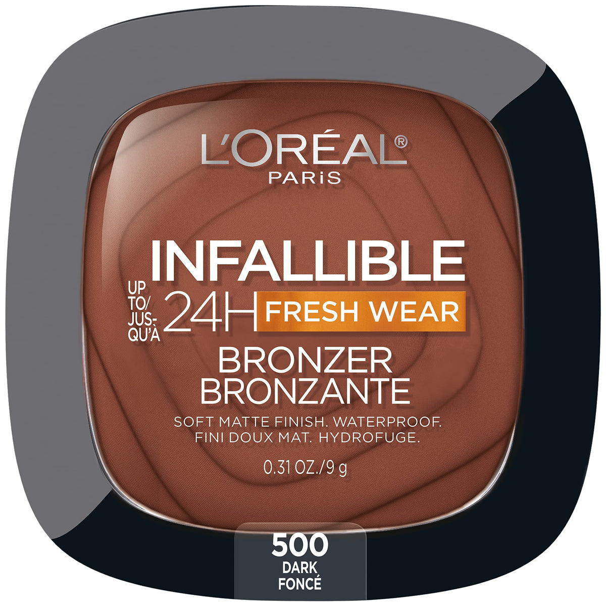 L'Oreal Paris Infallible 24H Soft Matte Bronzer, Waterproof, Dark, 0.31 Oz