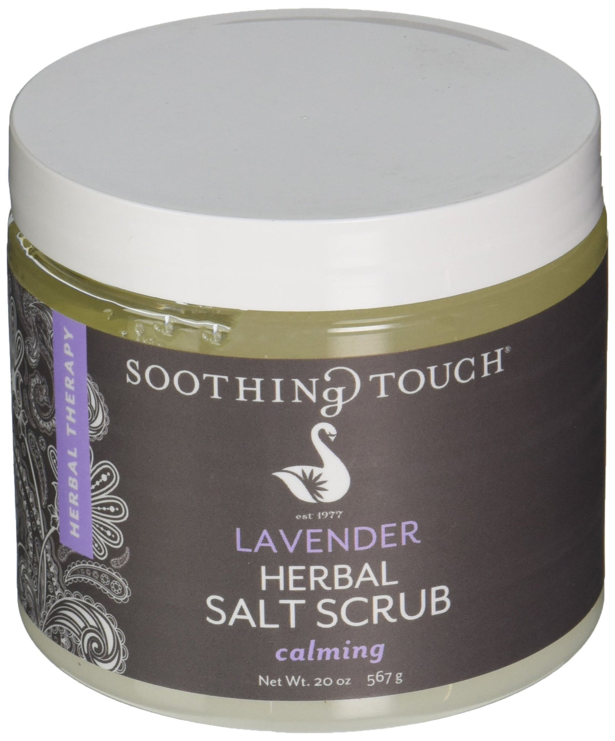 Soothing Touch Lavender Herbal Salt Scrub - 20 Oz, Relaxing Exfoliating Body Scrub