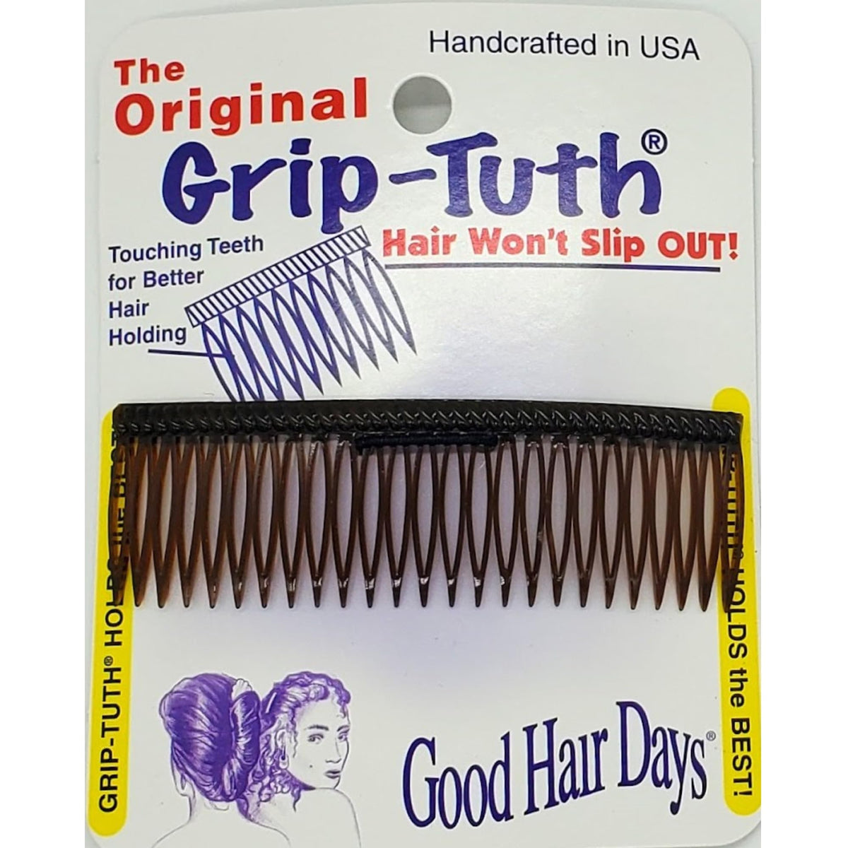 Good Hair Days Grip-Tuth Shorty Comb For Fine Hair - Tortoise Shell, 3.25 Inch Hair Accessory