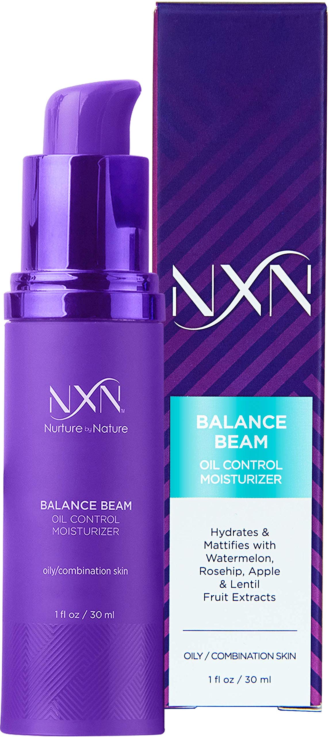 Nxn Oil Control Moisturizer With Watermelon & Rosehip For Oily & Dry Skin, 1Oz