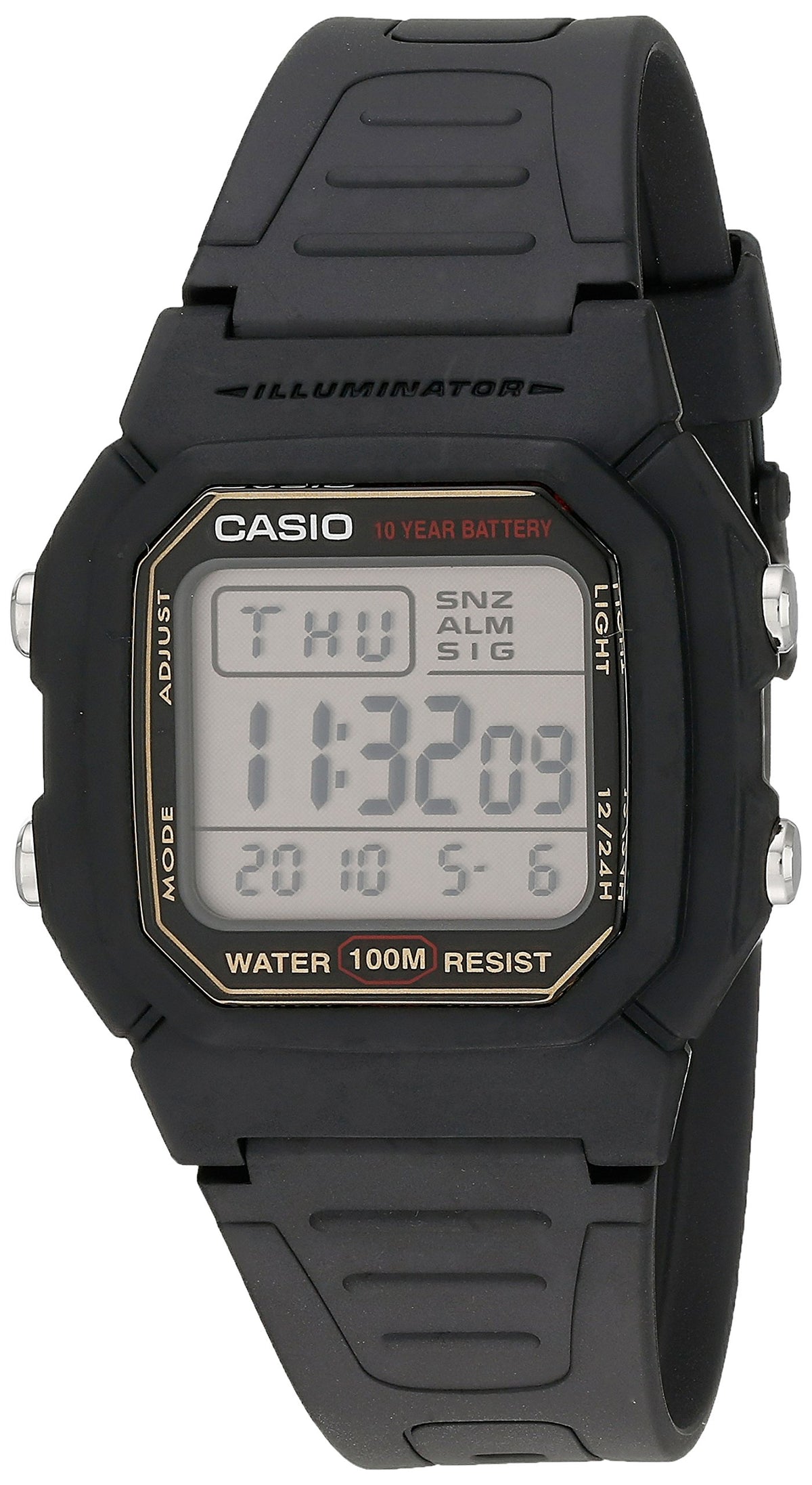 Casio Men'S W800Hg-9Av Classic Digital Sport Watch, Black Resin Band, Sporty Design