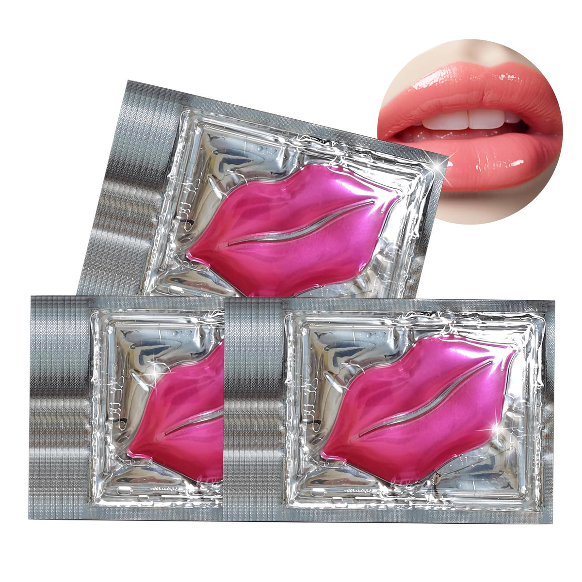 Ruzzut 30Pcs Collagen Lip Masks - Moisturizing Lip Care For Dry Lips, Plumping & Smoothing Lines