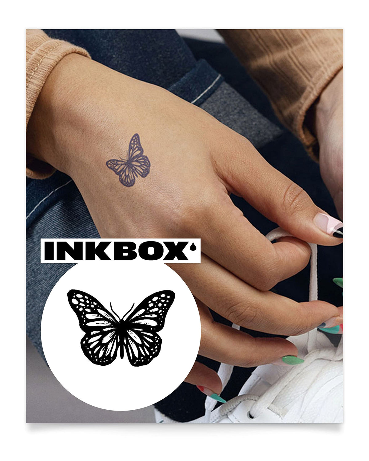 Inkbox Semi-Permanent Temporary Tattoos - Water-Resistant, Lasts 1-2 Weeks, Absolute Color