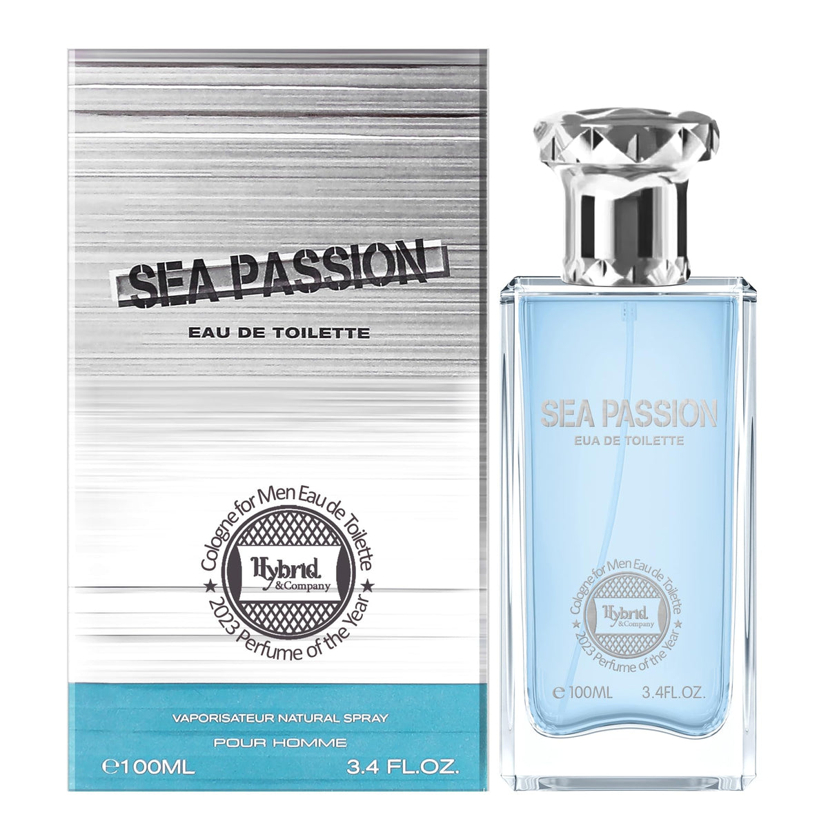 Hybrid & Company Sea Passion Pour Homme Eau De Toilette, 3.4 Fl Oz Natural Spray