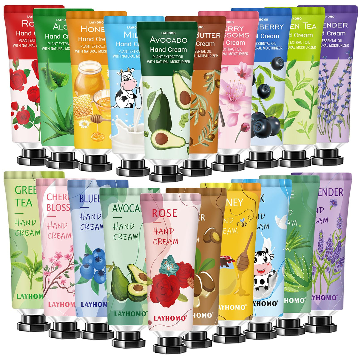 Ankooy 20 Pack Hand Cream Set For Valentines Day - Travel Size Lotion Gifts For Her